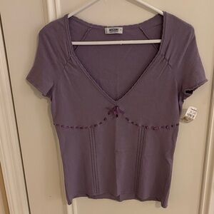 Moschino cheapandchic lavender top NWT size 10